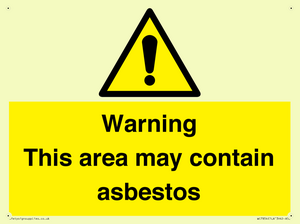 Warning This area may contain asbestos
